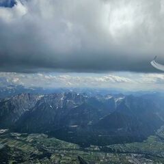 Flugwegposition um 14:56:56: Aufgenommen in der Nähe von Gemeinde Winklern, Österreich in 3450 Meter